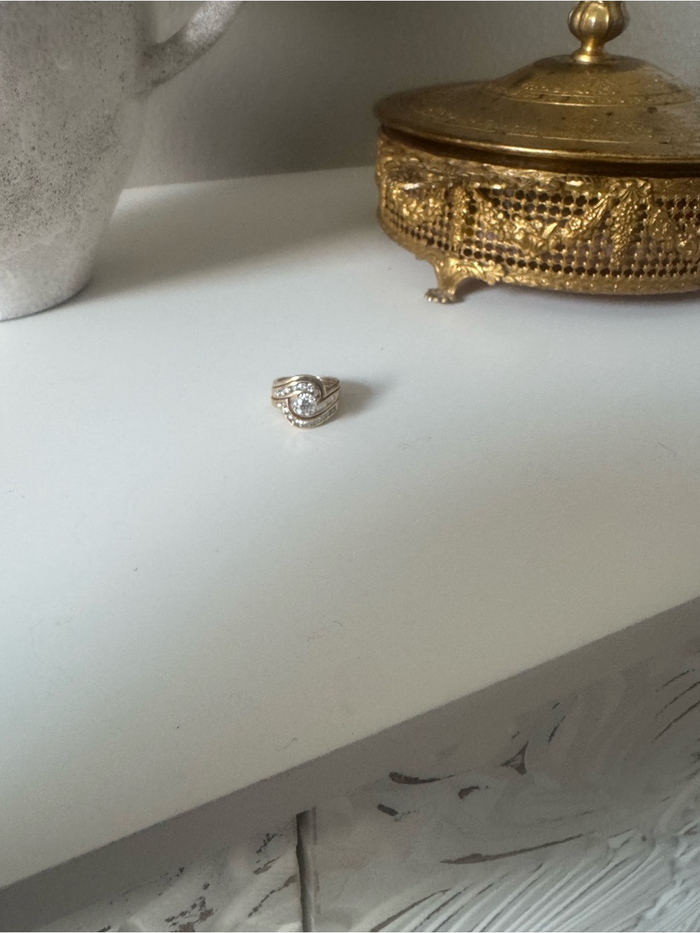 .78 Ctr, 1.78 TDW all VS2-G natural not enhanced custom diamond 14ky ring sz 5.